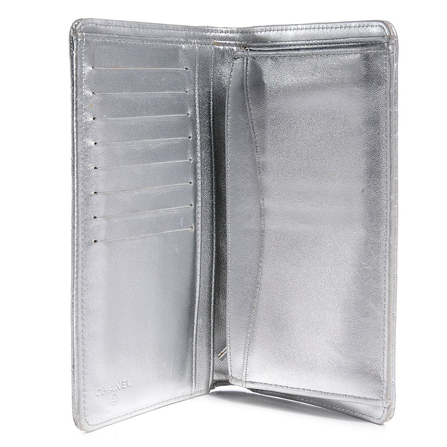 Lambskin Yen Wallet Silver