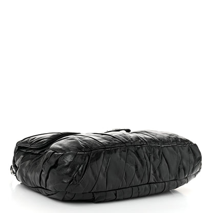 Chanel Glazed Calfskin Twisted Maxi Flap Black 4 of 10