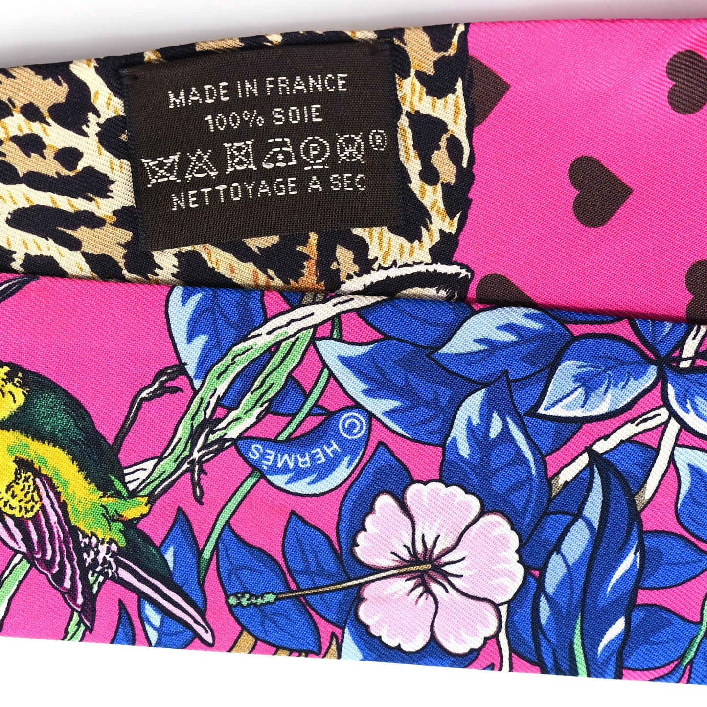 Silk Jungle Love Love Twilly  Rose Vif Bleu Roy
