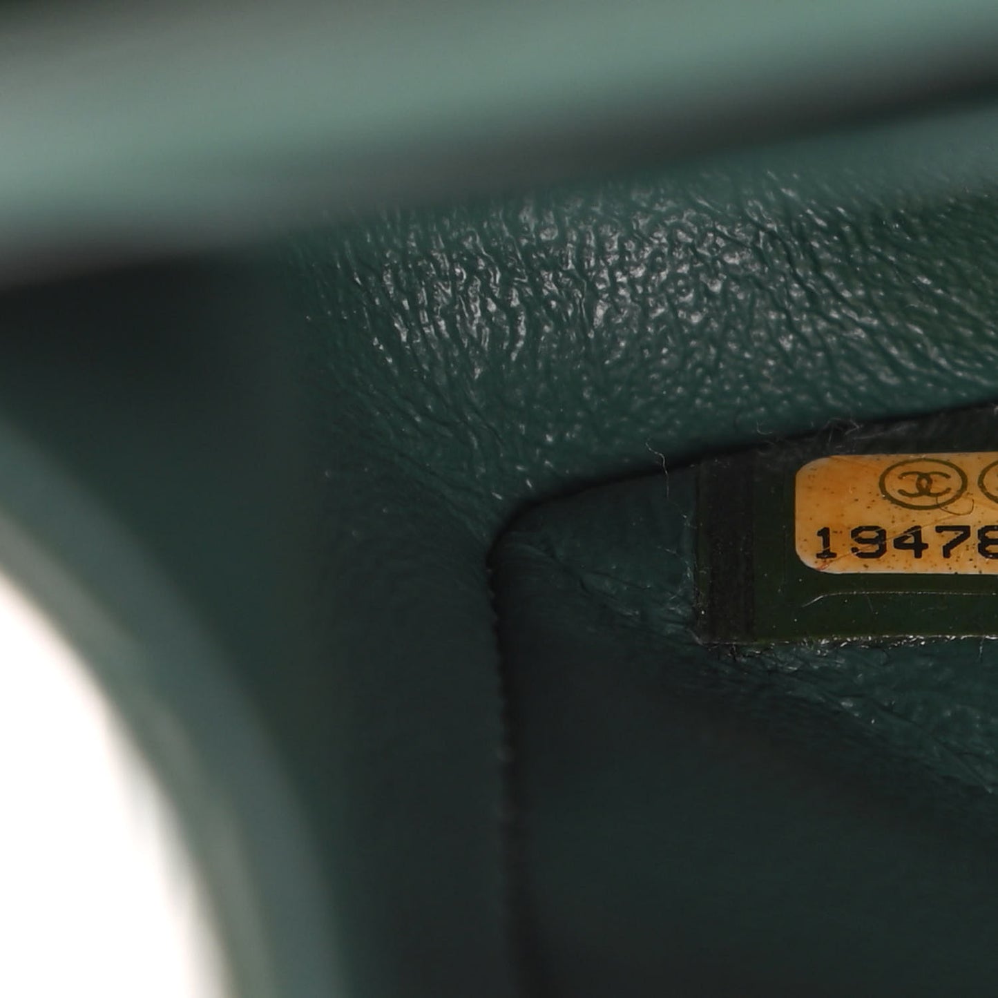 Patent Calfskin Quilted Medium Double Flap Green