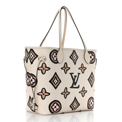 Louis Vuitton Monogram Giant Wild At Heart Neverfull MM Creme 4 of 10