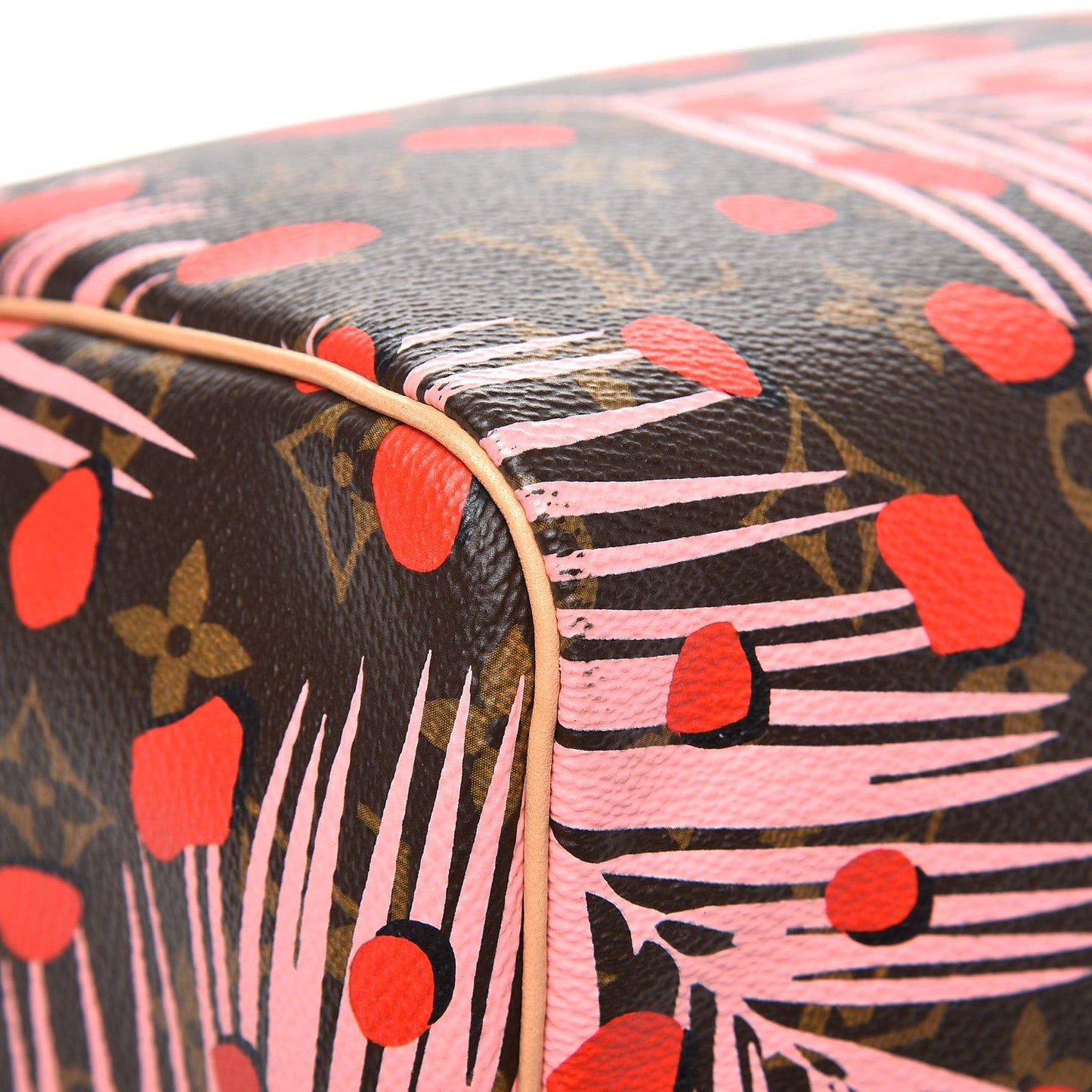 Monogram Jungle Dots Speedy 30 Sugar Pink Poppy