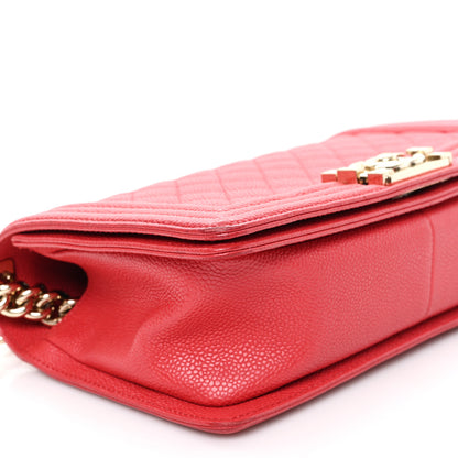 Chanel Caviar Quilted Medium Boy Flap Red 9 of 11