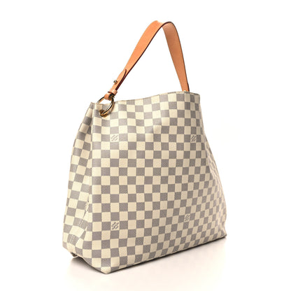 Louis Vuitton Damier Azur Graceful MM Rose Ballerine 3 of 10
