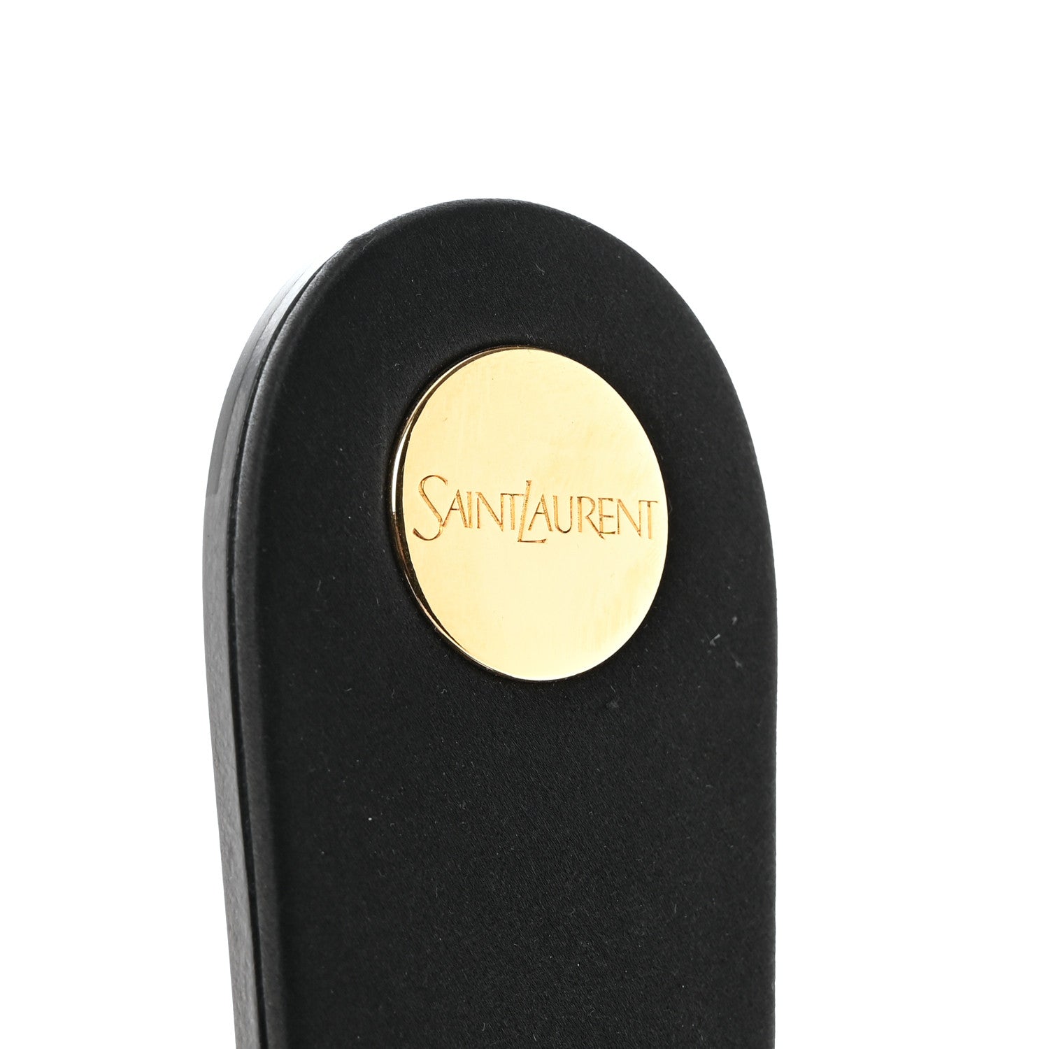 Saint Laurent Grosgrain Carlyle Leopard Slide Sandals 38.5 Black 6 of 9