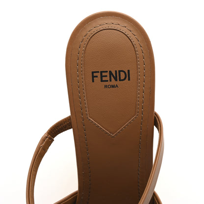 Fendi Calfskin Fendi First 95mm Slide Sandals 35.5 Caramello 8 of 8