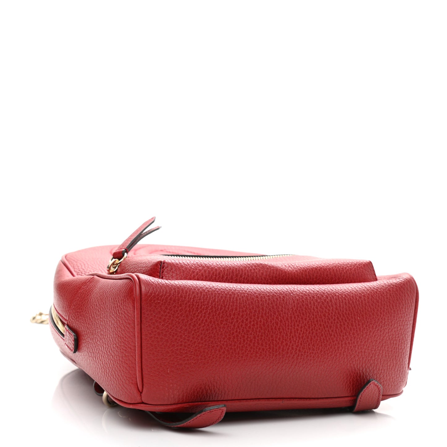 Pebbled Calfskin Soho Chain Backpack Hibiscus Red