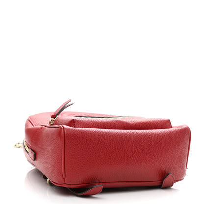 Gucci Pebbled Calfskin Soho Chain Backpack Hibiscus Red 4 of 9