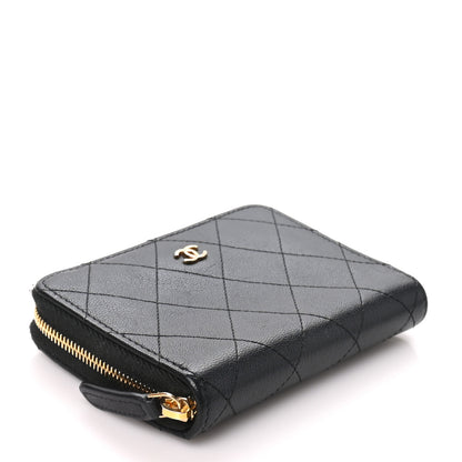 Chanel Calfskin Quilted Compact Wallet Black 4 of 10