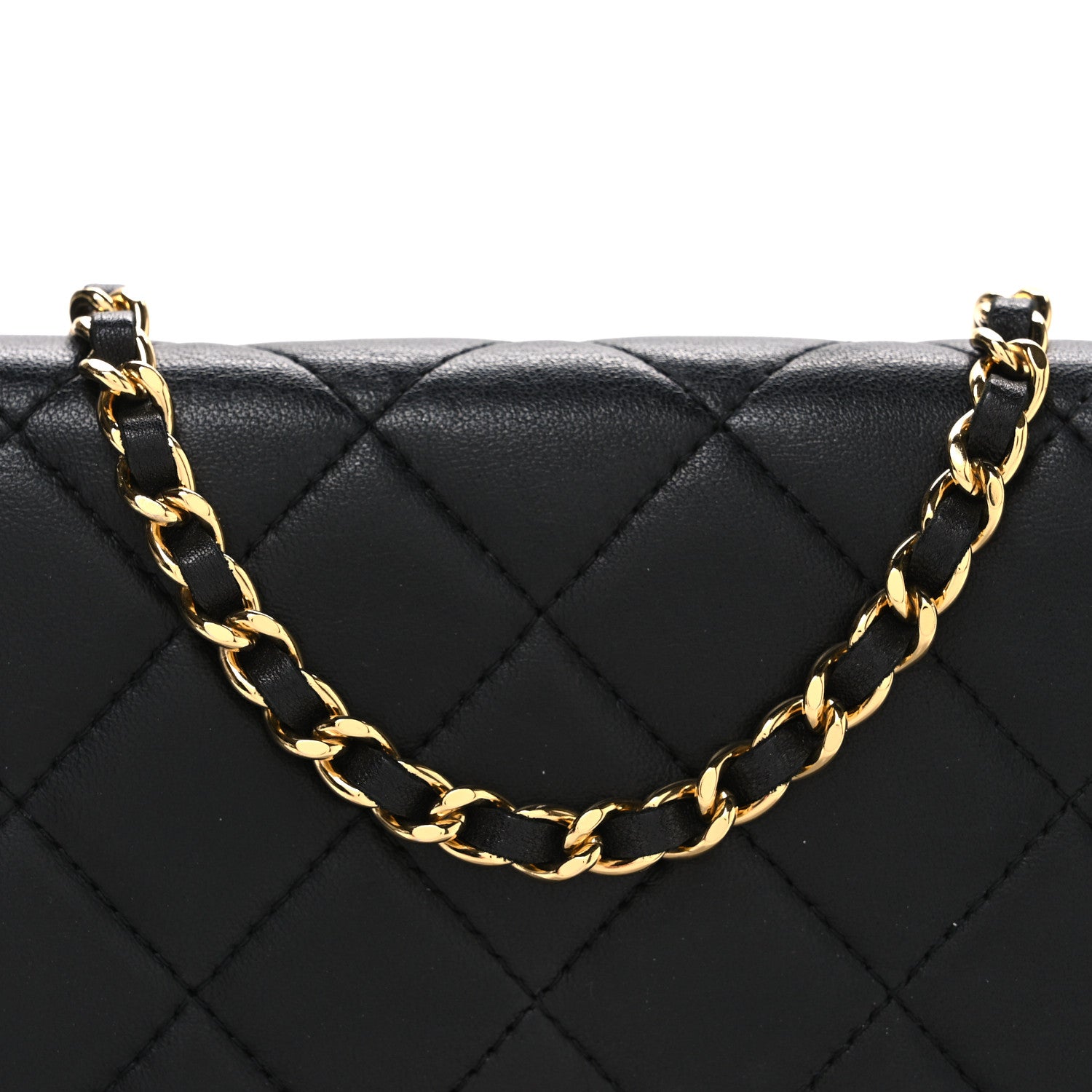 Chanel Lambskin Quilted Wallet On Chain WOC Black 9 of 11