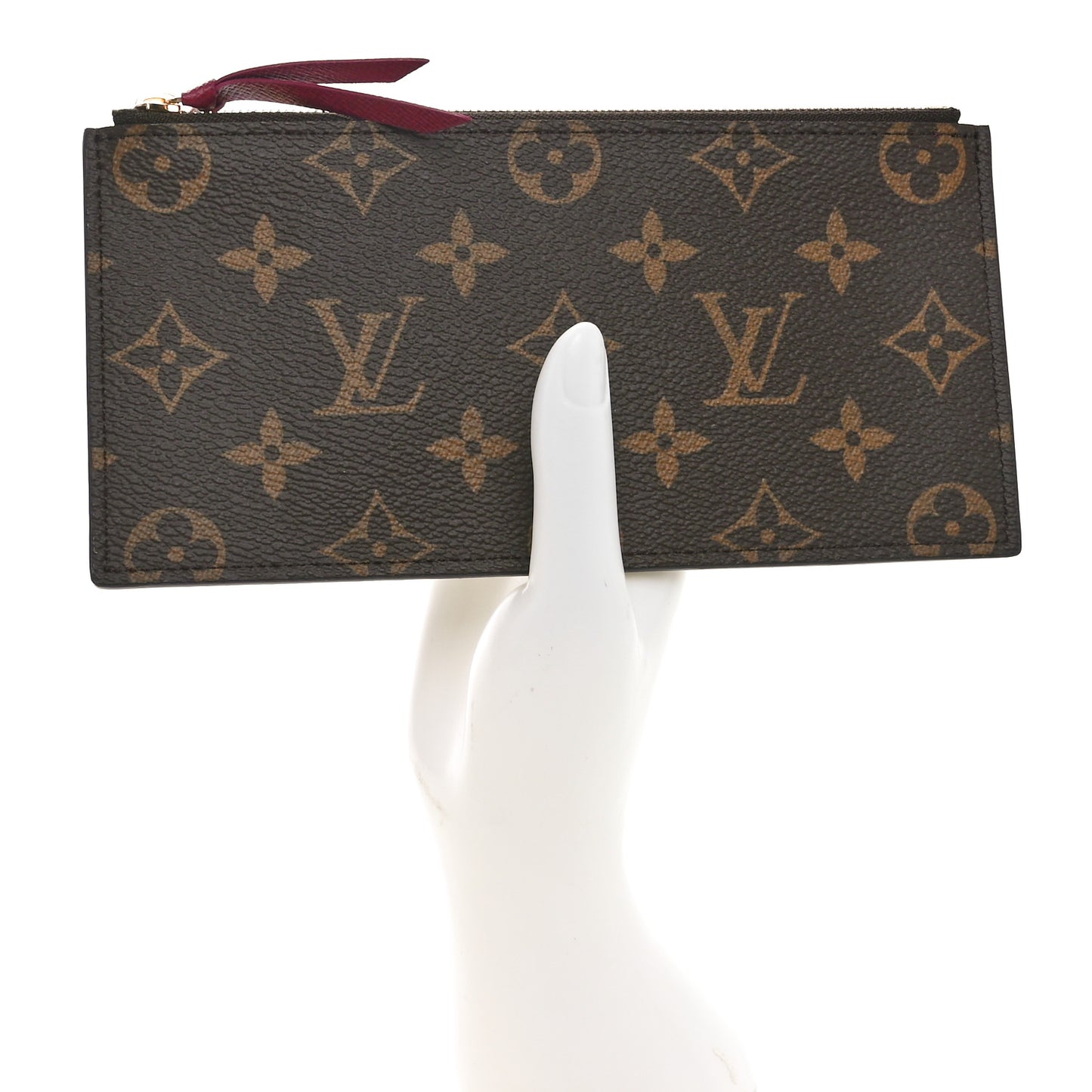 Monogram Felicie Chain Wallet Zippered Insert Fuchsia