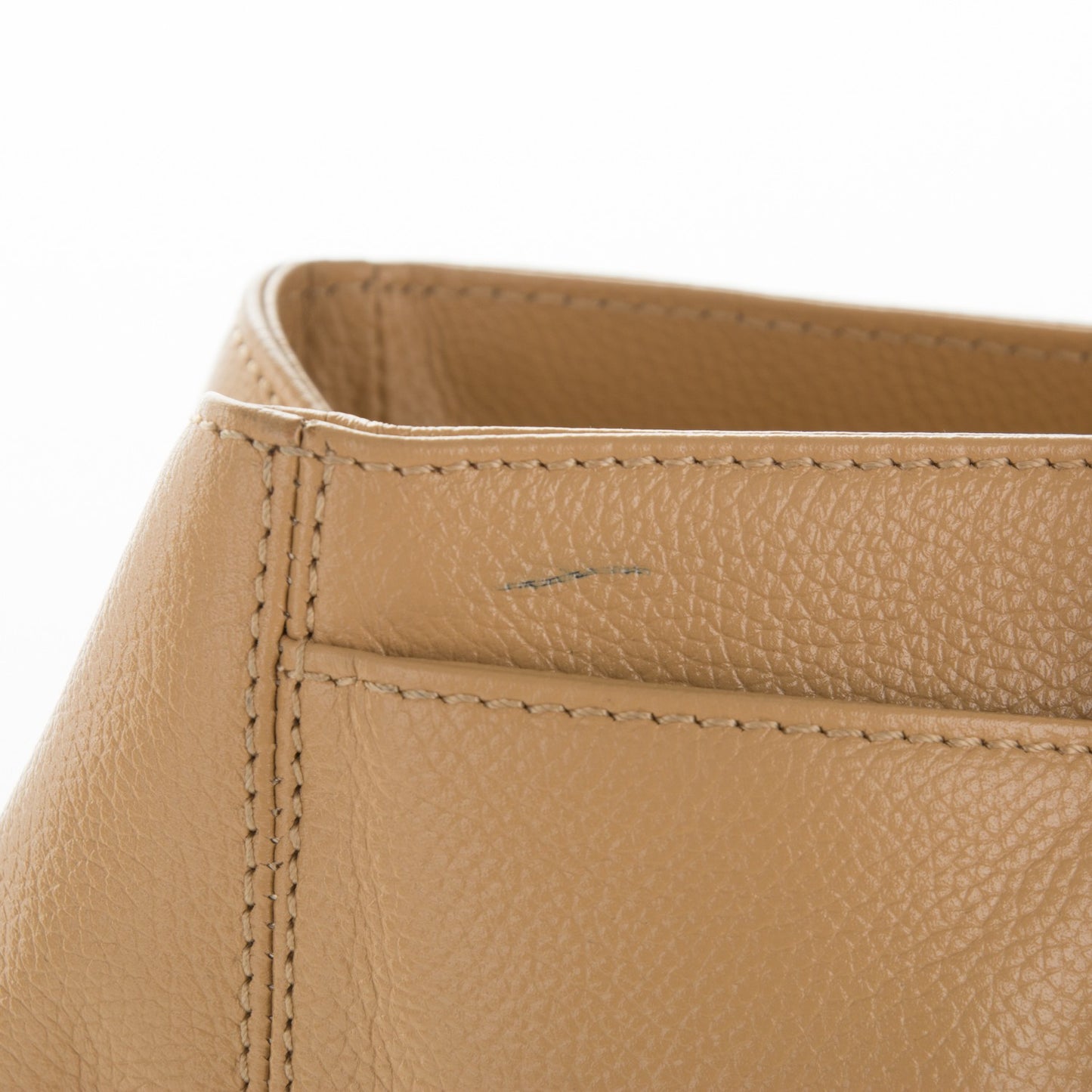 Calfskin Cerf Executive Shopper Tote Beige