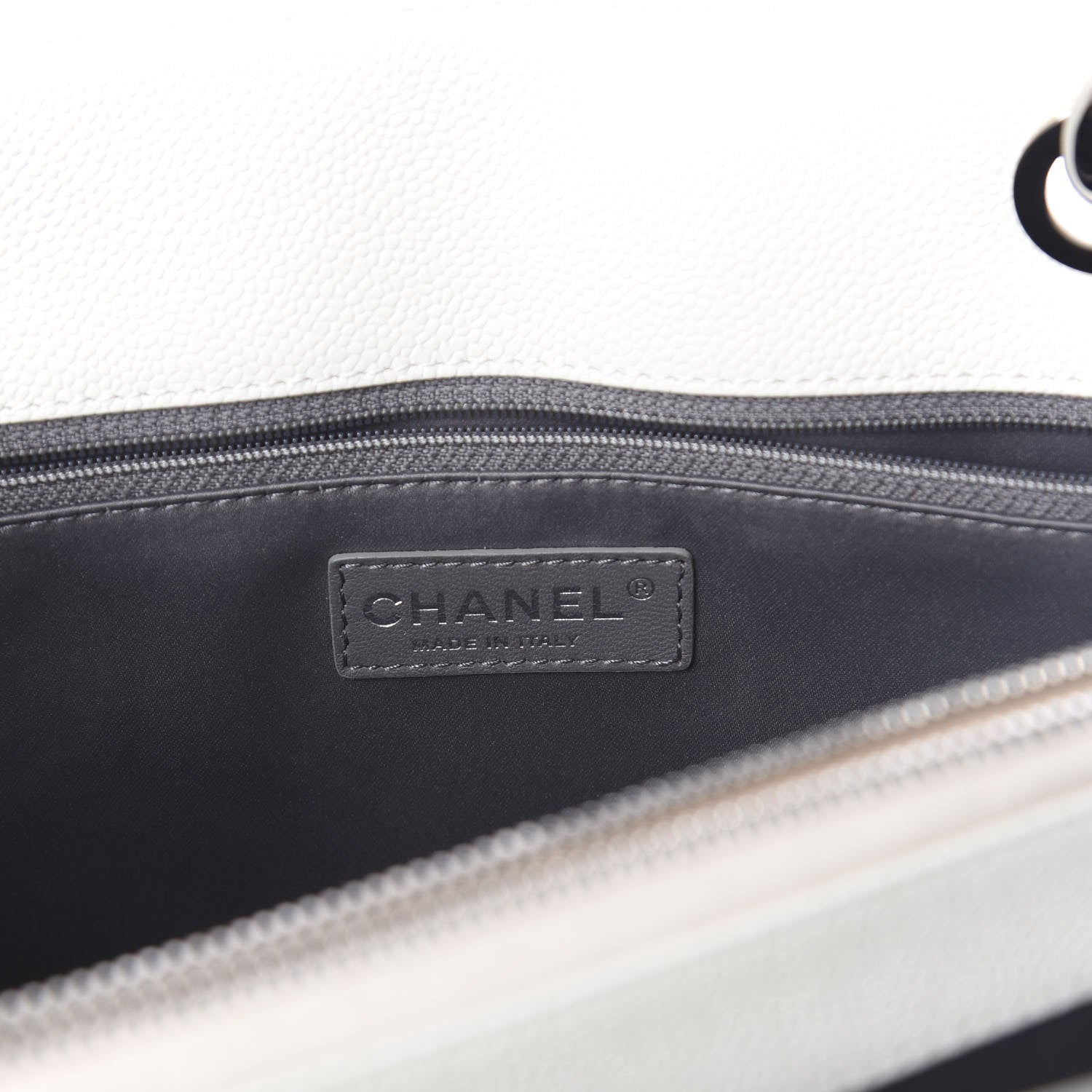 Chanel Caviar Quilted Grand Shopping Tote GST White 6 of 9