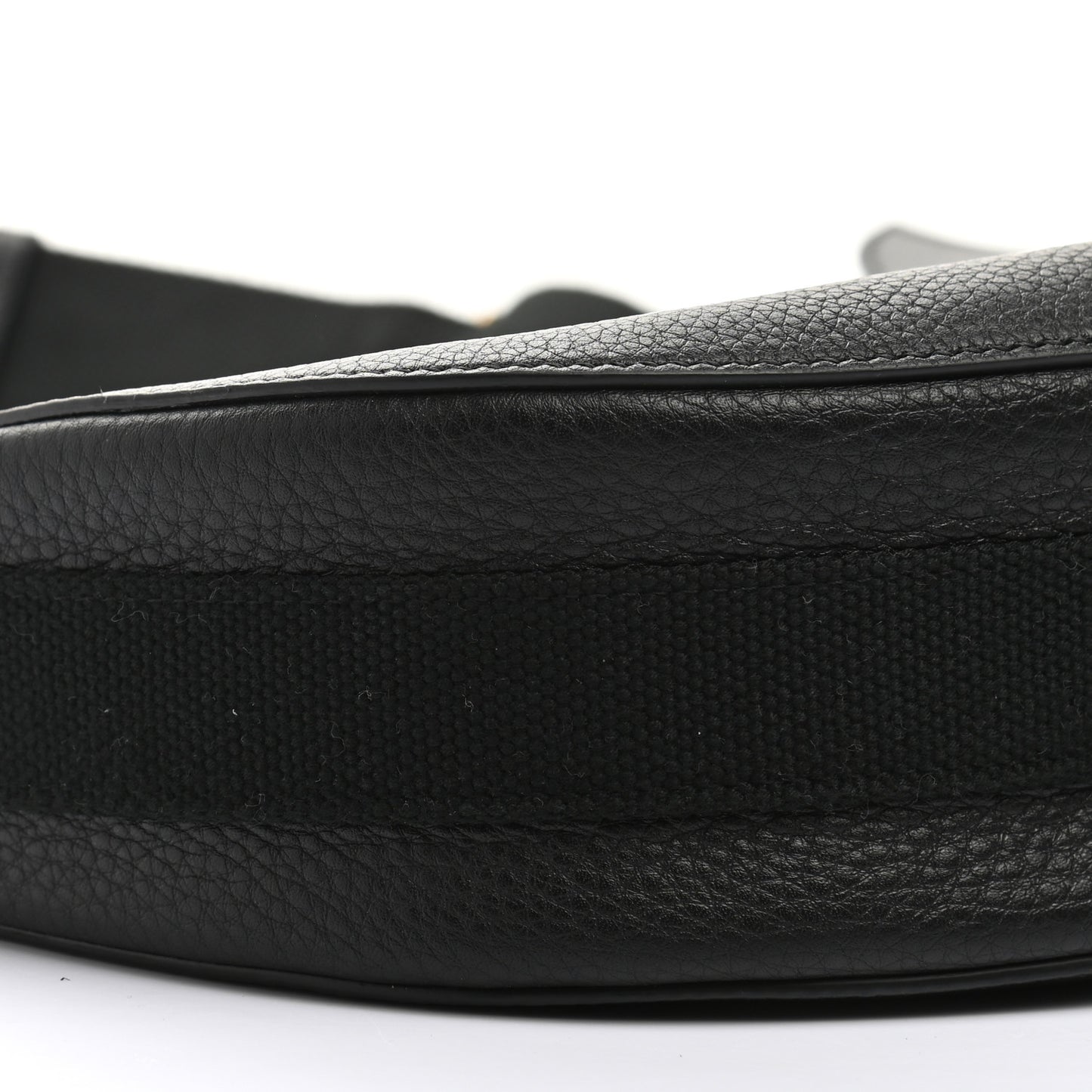 Calfskin Logo Embossed Crossbody Bag Black