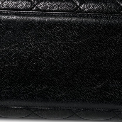 Chanel Crumpled Grained Calfskin Quilted CC Crave Tote Black 16 of 18