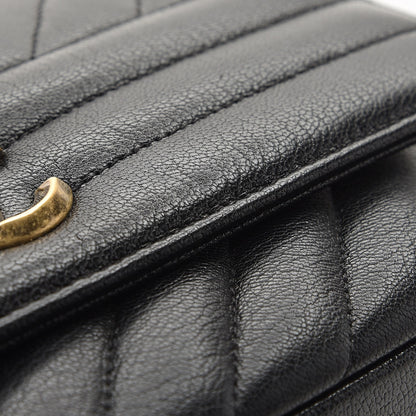 Chanel Shiny Goatskin Diagonal Quilted Small Flap Black 8 of 11