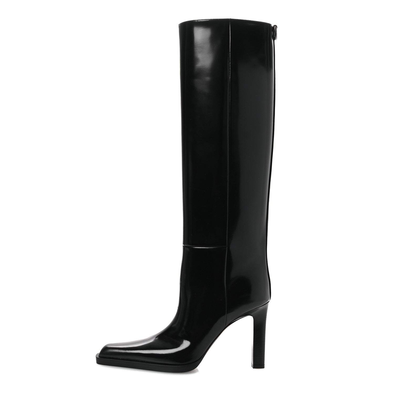 Saint Laurent Vitello Marilyn Nina 95 Knee High Boots 38 Black 1 of 11