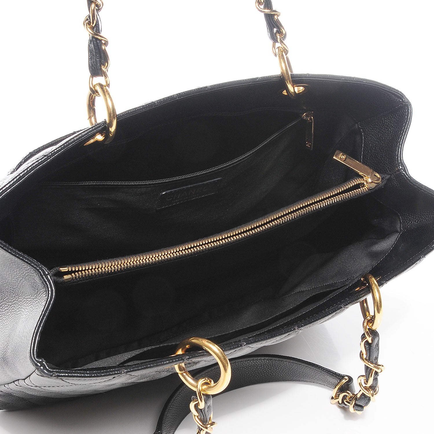 Chanel Caviar Quilted Grand Shopping Tote GST Black 5 of 7