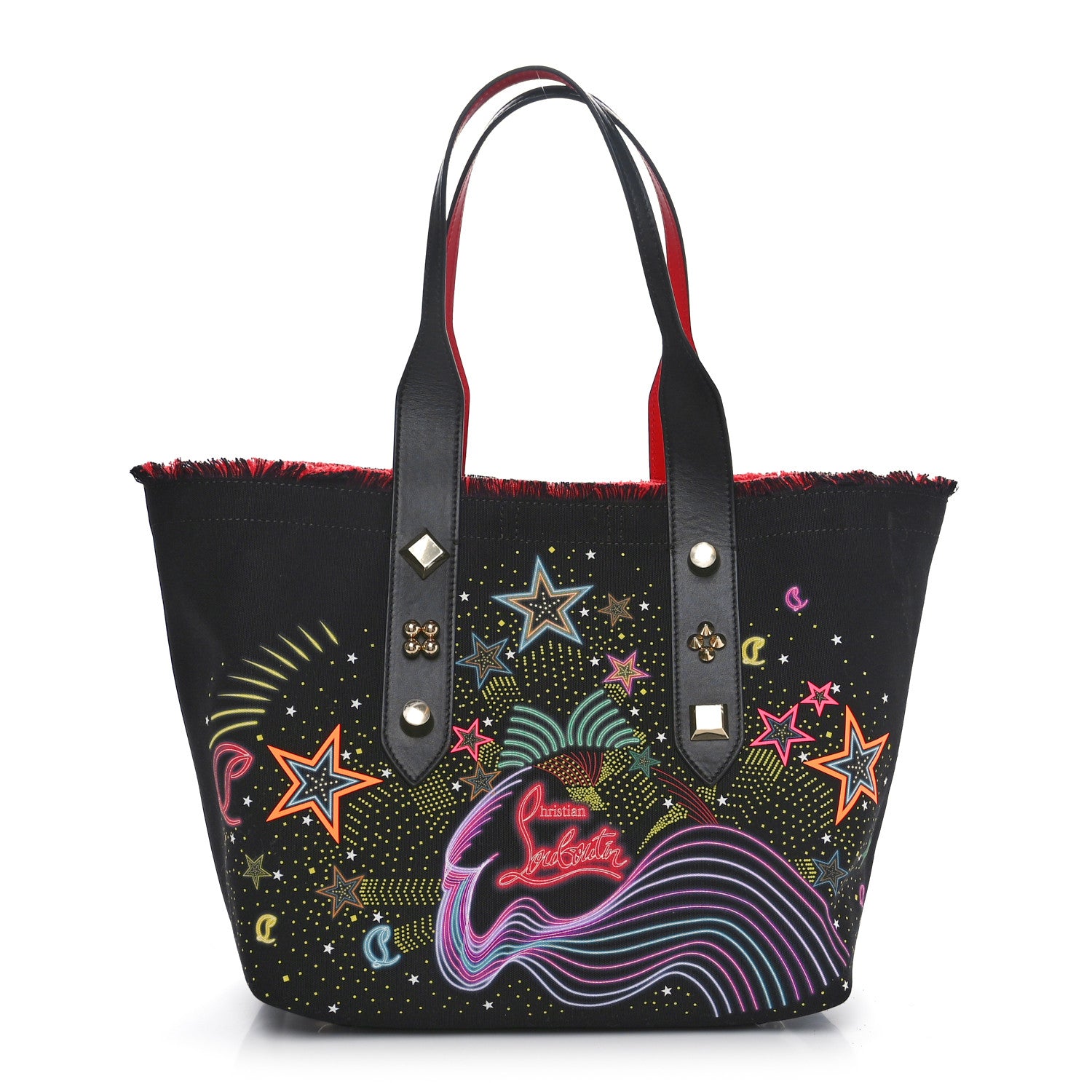 Christian Louboutin Canvas Frangibus Starlight Tote Black 1 of 9