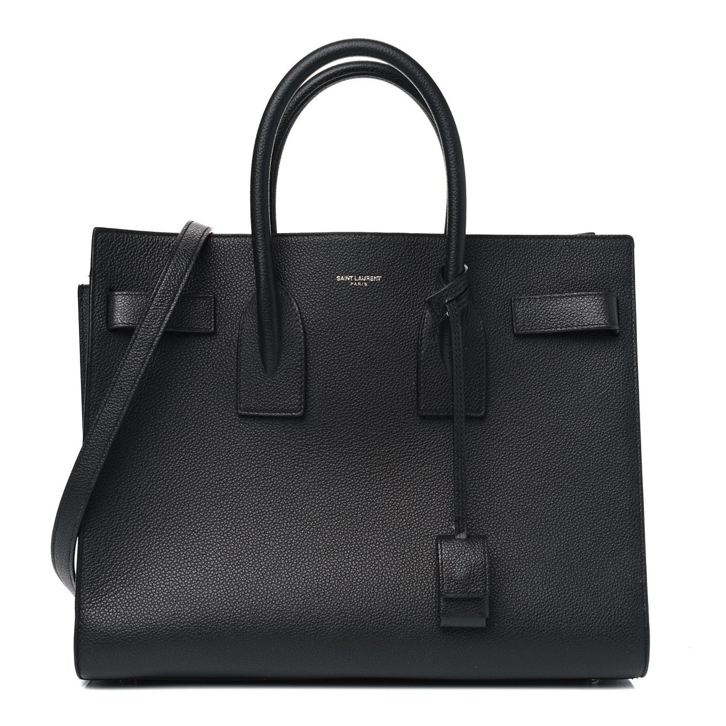Grained Calfskin Small Sac De Jour Black