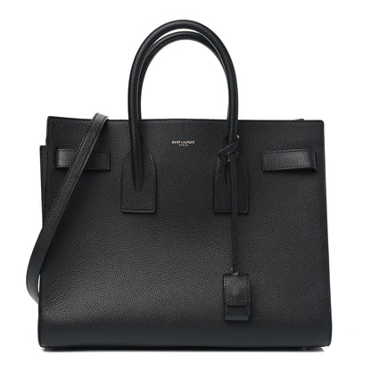 Saint Laurent Grained Calfskin Small Sac De Jour Black 1 of 10