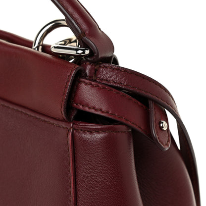 Fendi Nappa Mini Peekaboo Iconic Satchel Bordeaux 18 of 19
