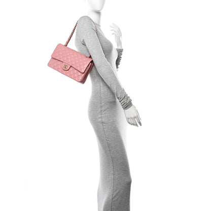 Chanel Caviar Quilted Medium Double Flap Pink 2 of 11