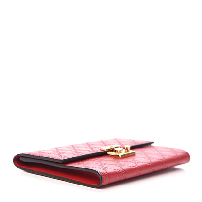 Gucci Guccissima Padlock Clutch Hibiscus Red 3 of 5