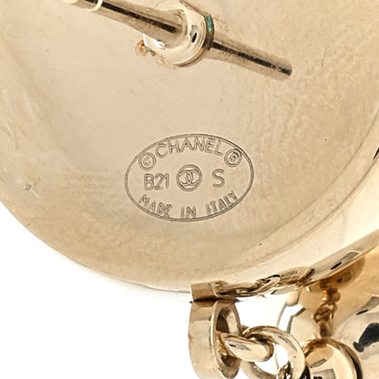 Chanel Metal CC Drop Earrings Gold 4 of 4