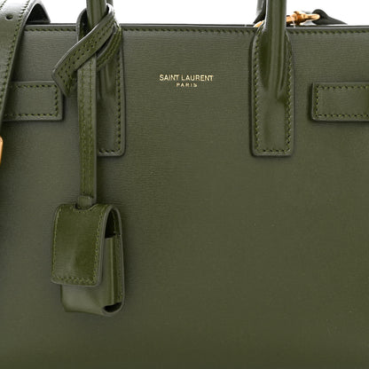 Saint Laurent Calfskin Nano Supple Sac De Jour Green 8 of 10