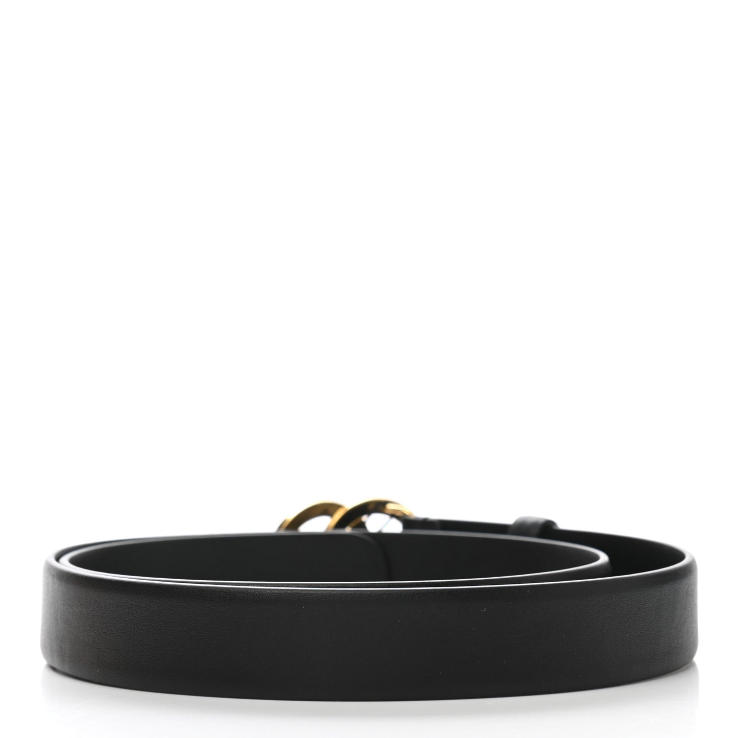 Calfskin Paris Button CC Belt 80 32 Black