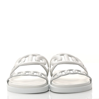 Hermes Nappa Womens Extra Sandals 37 White 2 of 9