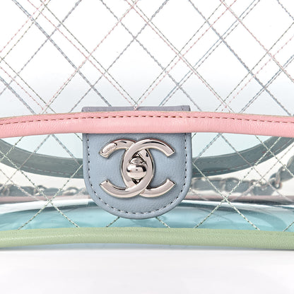 Chanel Lambskin PVC Quilted Medium Coco Splash Flap Blue Green 8 of 10