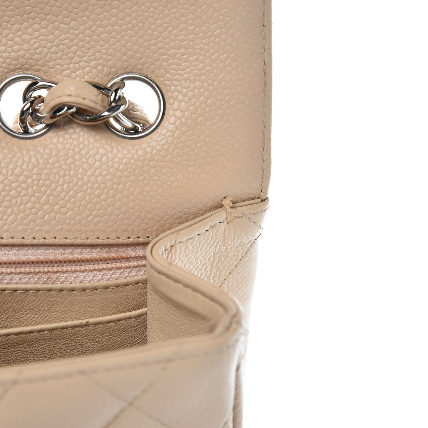 Chanel Caviar Quilted Jumbo Single Flap Beige Clair 13 of 16