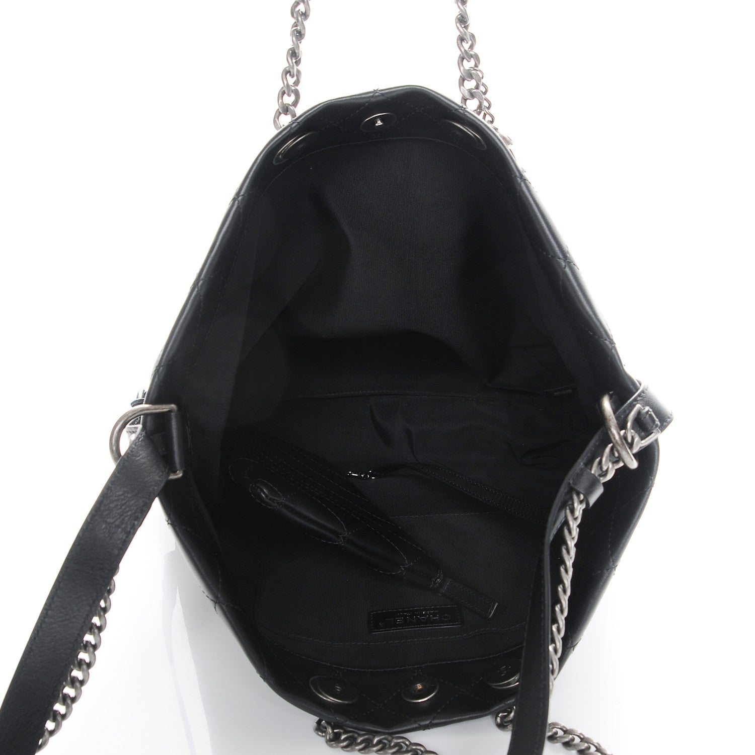 Chanel Calfskin Stitched Large Hobo Black 4 of 10