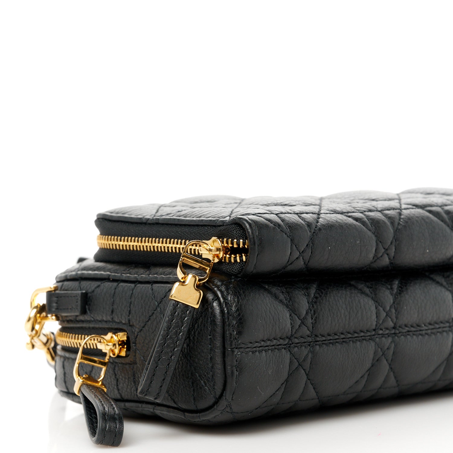 Christian Dior Supple Calfskin Caro Double Pouch Black 9 of 10