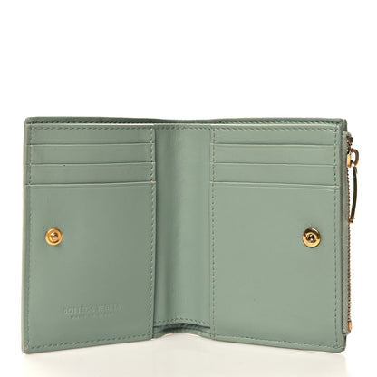 Bottega Veneta Nappa Maxi Intrecciato Bifold Zip Wallet New Sauge 5 of 8