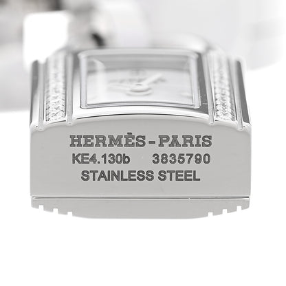 Hermes Stainless Steel Diamond 16mm Kelly Quartz Watch 5 of 8