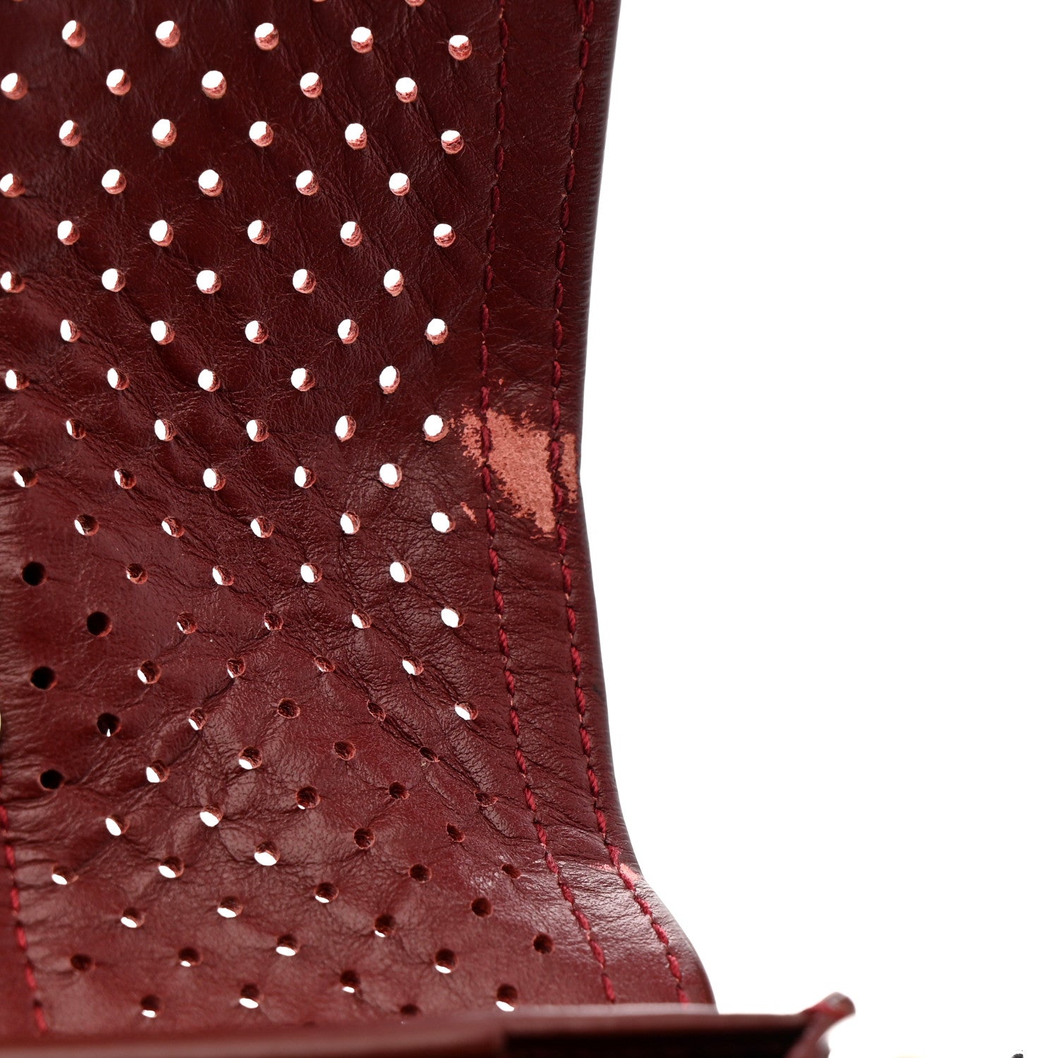 Proenza Schouler Lambskin Perforated Tiny PS1 Satchel Burgundy 12 of 14