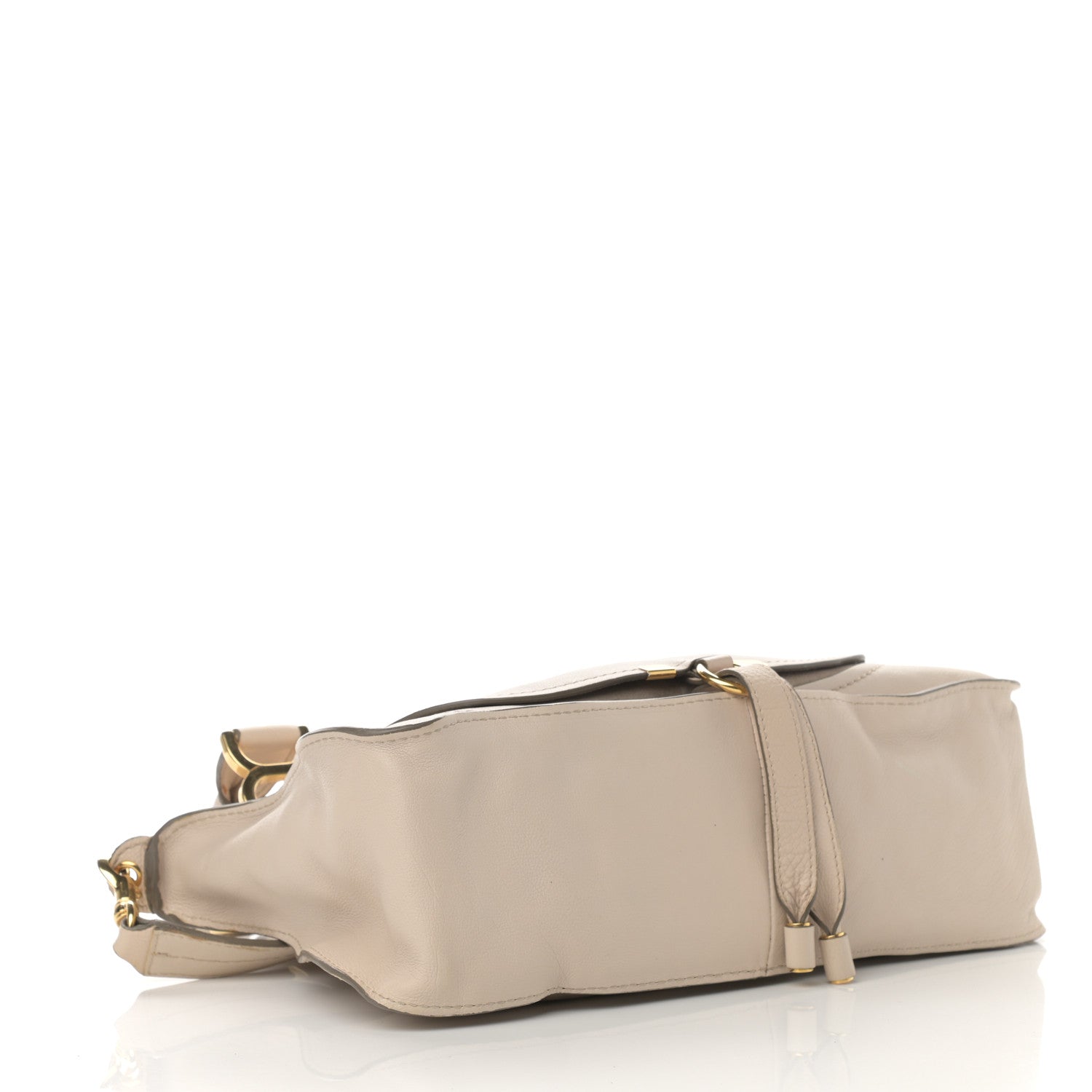 Chloe Calfskin Medium Marcie Nude Satchel Beige 3 of 15