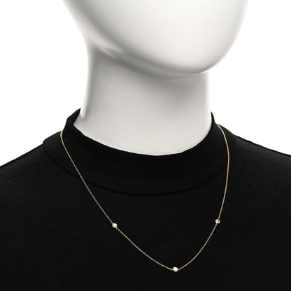Tiffany 18K Yellow Gold Elsa Peretti Diamonds by the Yard 3 Station Necklace 2 of 4