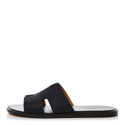 Hermes Epsom Mens Izmir Sandals 44 Marine 1 of 9