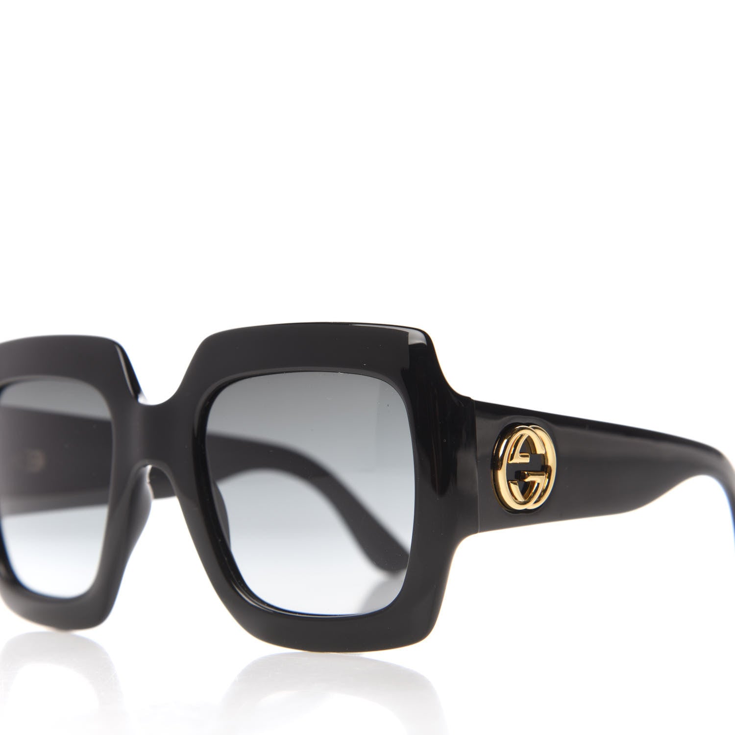 Gucci Acetate Square Frame Sunglasses GG0053S Black 7 of 8