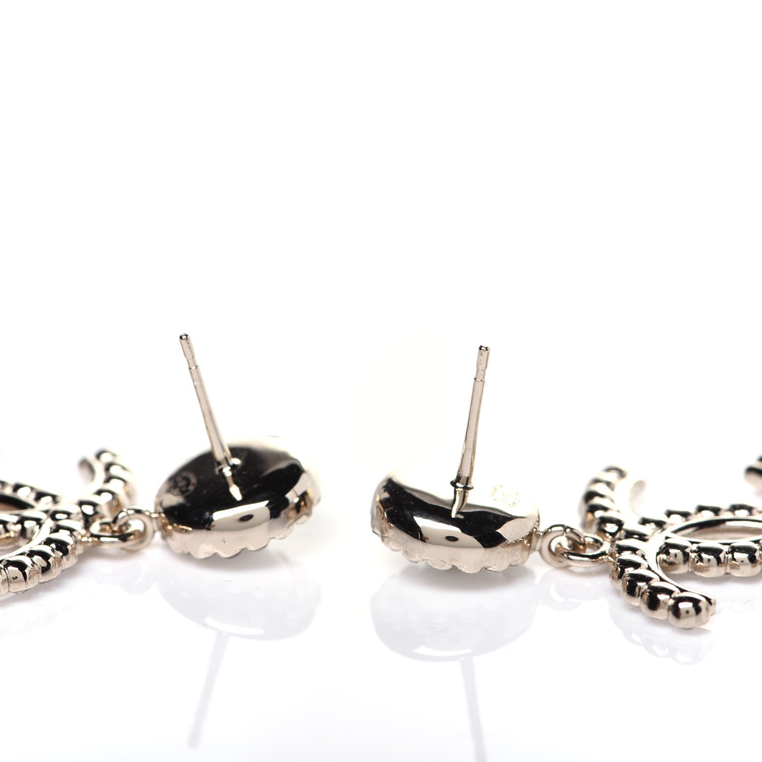 Chanel Crystal Pearl Bow-tiful CC Drop Earrings Gold 5 of 7