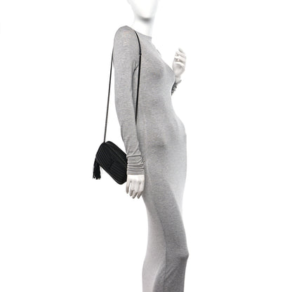 Saint Laurent Grain De Poudre Matelasse Monochrome Monogram Mini Lou Camera Bag Black 2 of 11