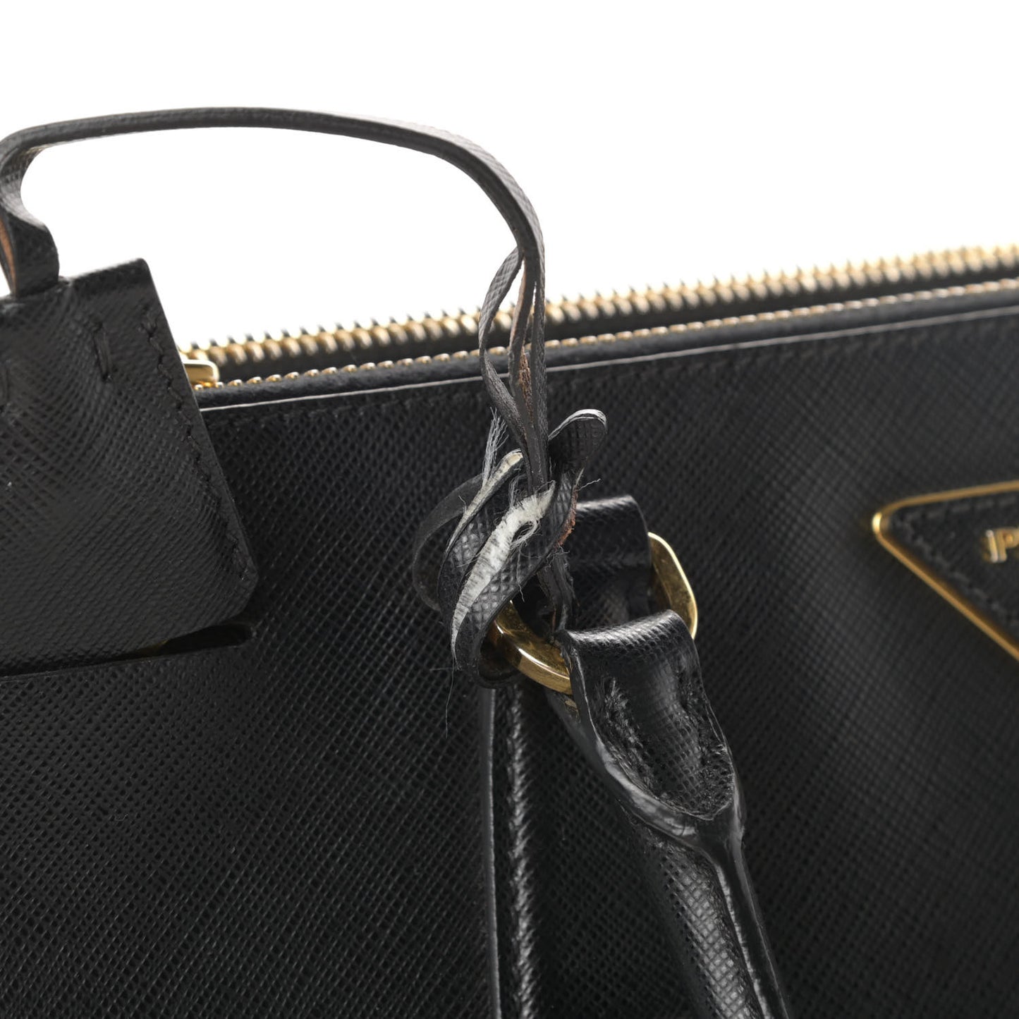 Saffiano Medium Galleria Double Zip Tote Black