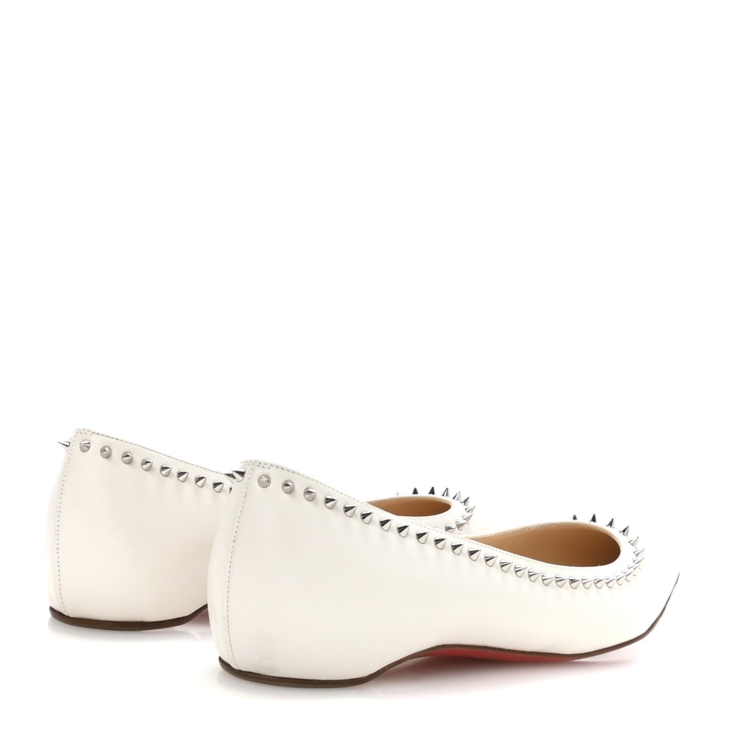 Christian Louboutin Kid Anjalina Flats 37 Snow 5 of 7