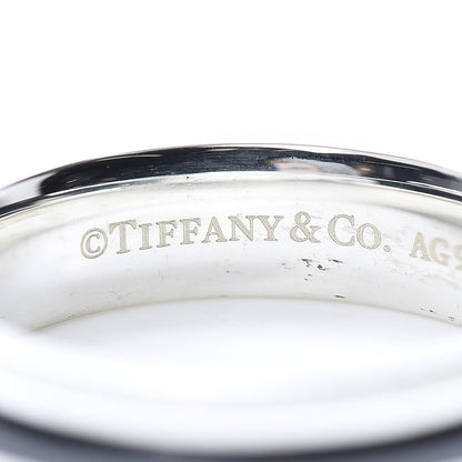 Tiffany Sterling Silver Titanium T Wide Band Ring 60 9 4 of 6