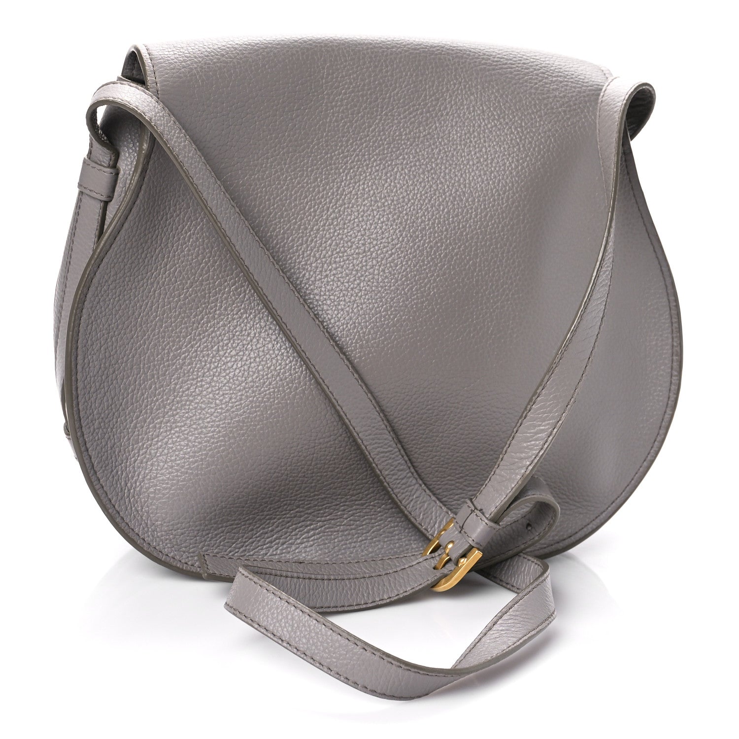 Chloe Calfskin Medium Marcie Round Crossbody Bag Cashmere Grey 3 of 8