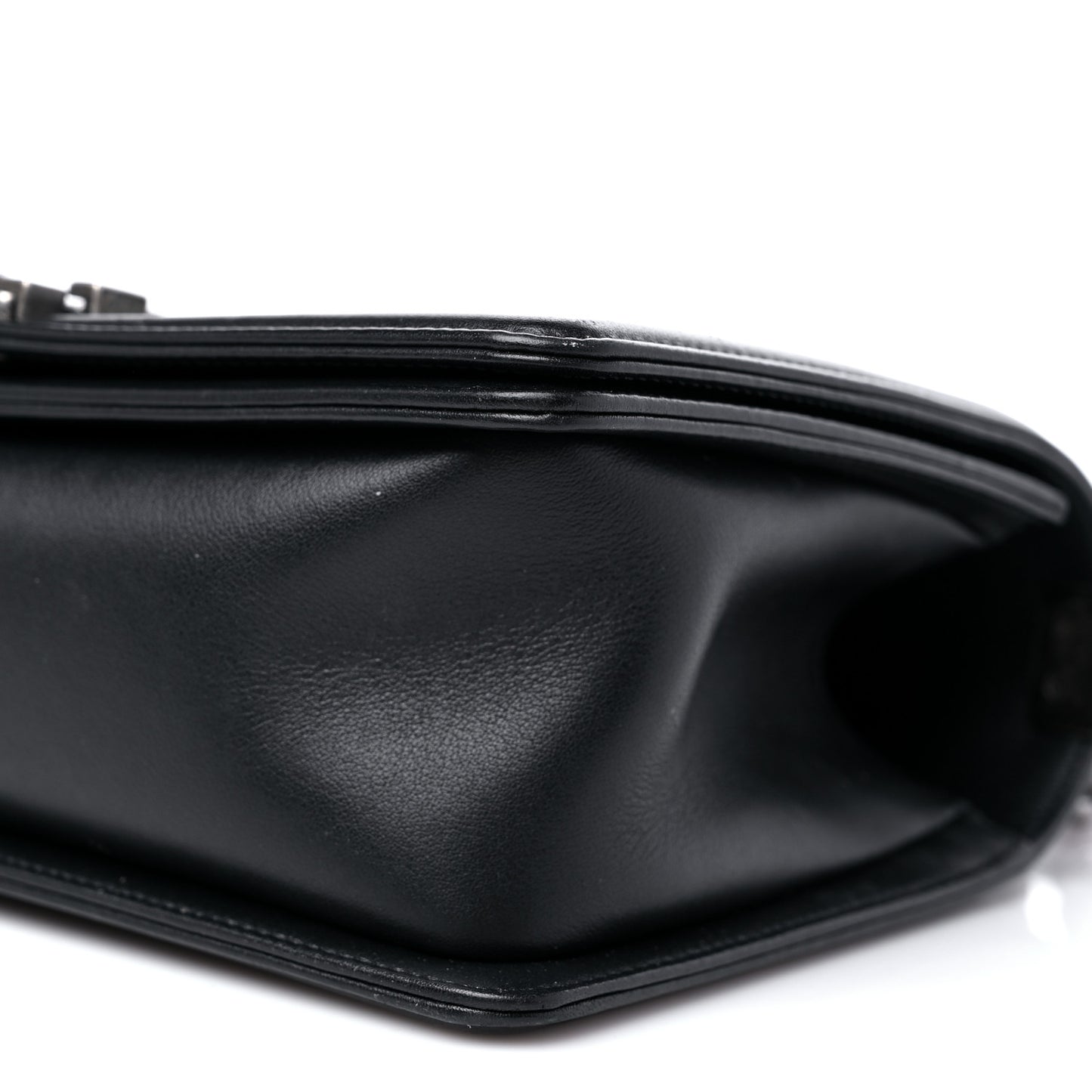 Lambskin Quilted Medium Boy Flap Black